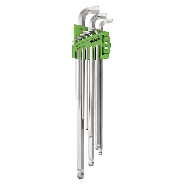 Vessel L-Key Wrench Stubby, Ball Point Hex - 8209BPLU