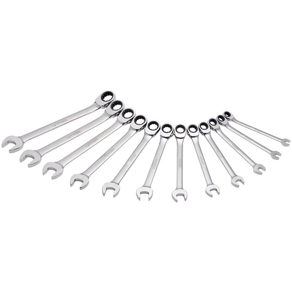 Urrea Metric Spline reversible ratcheting wrench sets (12 pieces). - JLMC12MR