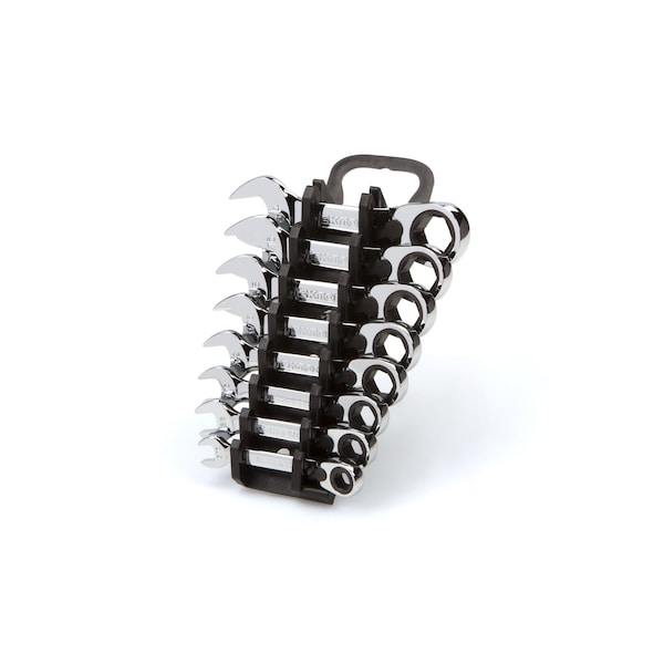 Tekton Stubby Reversible Ratcheting Combination Wrench Set, 8-Piece - Holder - WRN51066