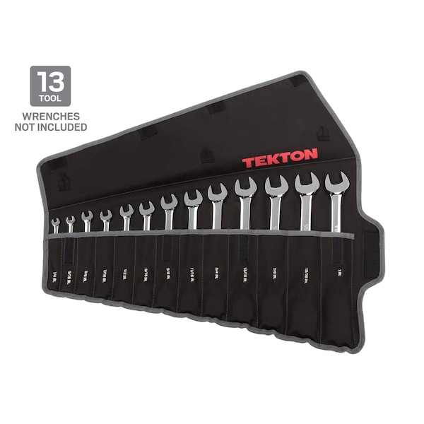 Tekton 13-Tool Ratcheting Combination Wrench Pouch (1/4-1 in.) - ORG27313