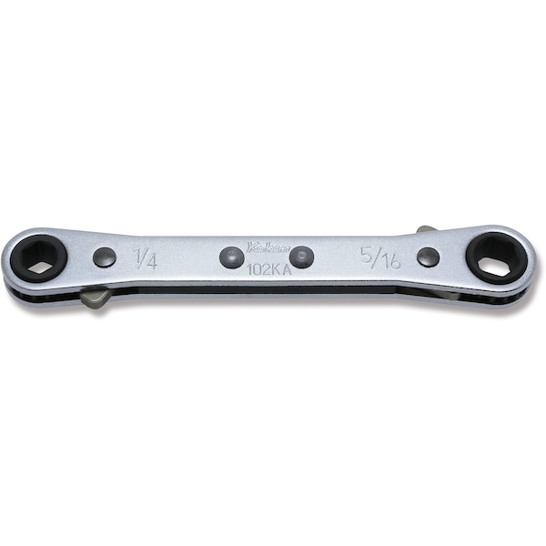 Ko-Ken Ratcheting Ring Wrench 1/4x9/32 6 Point 108mm, Reversible - 102KA-1/4X5/16