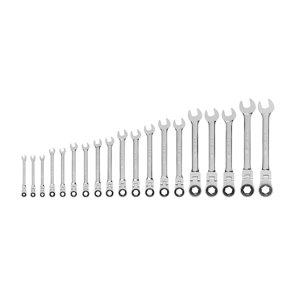 Tekton Flex Ratcheting Combination Wrench Set, 19-Piece (6-24mm) - WRN57162