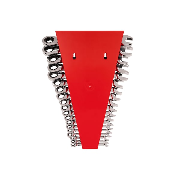 Tekton Ratcheting Combination Wrench Set, 19-Piece (6-24mm) - Rack - WRN53192