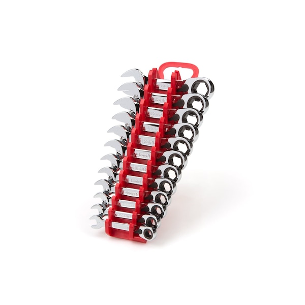 Tekton Stubby Reversible Ratcheting Combination Wrench Set, 12-Piece - Holder - WRN51170