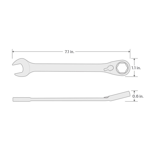 Tekton 13 mm Reversible Ratcheting Combination Wrench - WRN56113