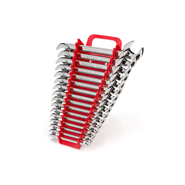 Tekton Angle Head Open End Wrench Set with Holder, 16-Piece (10-27 mm) - WAE91202