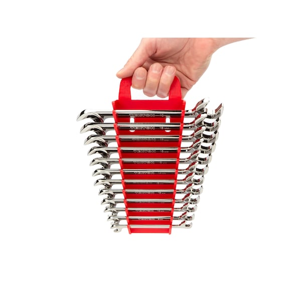 Tekton Angle Head Open End Wrench Set with Holder, 12-Piece (8-19 mm) - WAE91201