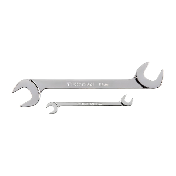 Tekton Angle Head Open End Wrench Set with Holder, 12-Piece (8-19 mm) - WAE91201