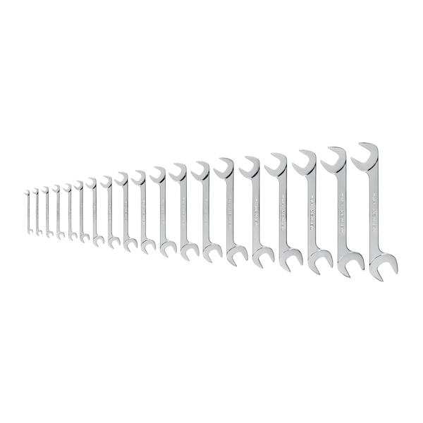 Tekton Angle Head Open End Wrench Set, 19-Piece 1/4 - 1-1/4 in. - WAE90108