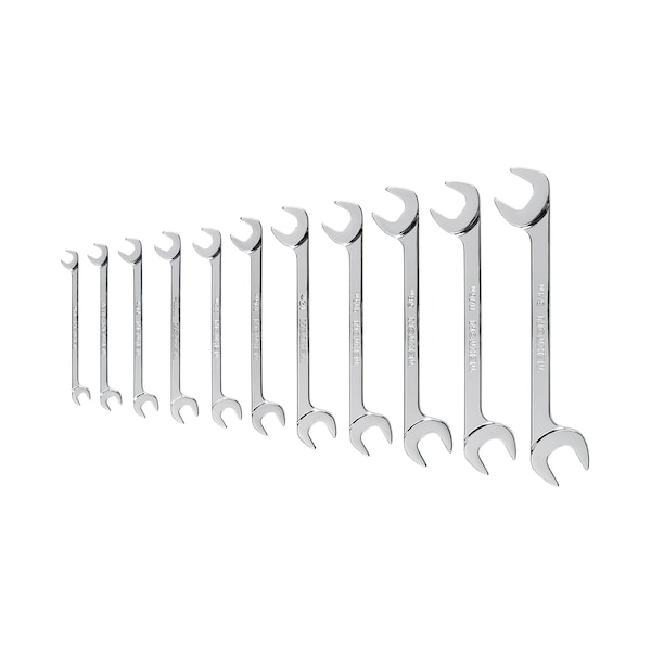 Tekton Angle Head Open End Wrench Set, 11-Piece 1/4-3/4 in. - WAE90110