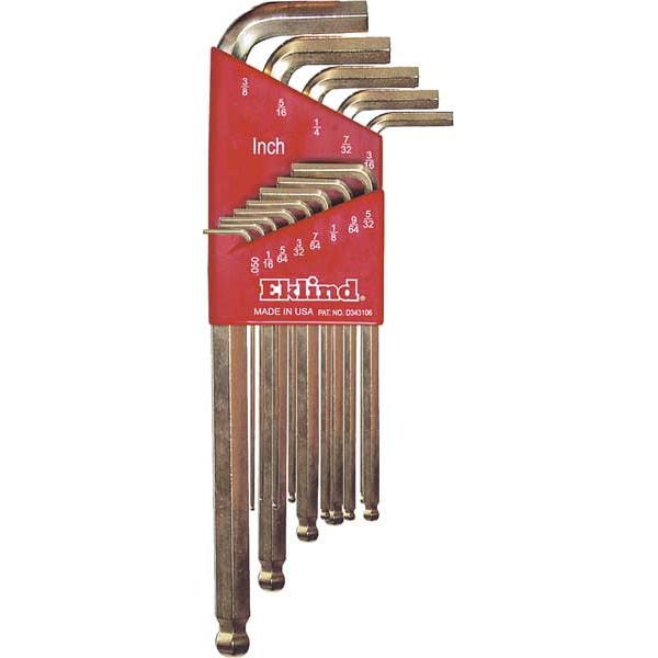 Eklind 13 Piece SAE L-Shape Hex Key Set, 13413 - 13413