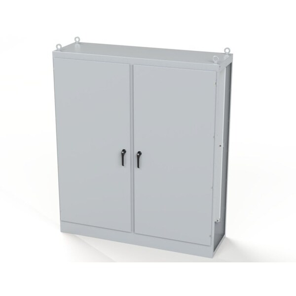Saginaw Control & Engineering Carbon Steel Electrical Enclosures, 90 in H, 24 in D, 77-1/2 in W, NEMA 3R, 12, 13, Hinged - SCE-90XMC2D24G