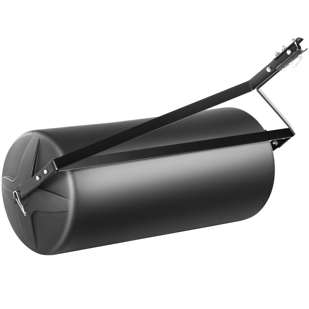 VEVOR Tow Behind Lawn Roller, 400lbs Sand/Water Filled Yard Roller, LLDPE Drum and Steel Frame Sod Roller with Easy-turn Plug, Tow Behind a Tractor or ATV for Lawn, Garden, Farm, Park, Black - QYSCPGL400B353QE4V0