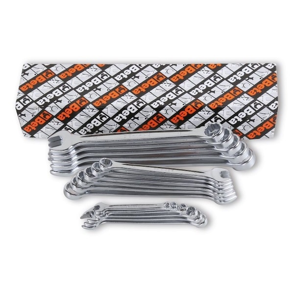 Beta Beta 42/S17 Set of 17 12-Point 15 Degrees Offset Combination Wrenches, Metric 6mm-22mm - 000421065