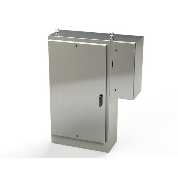 Saginaw Control & Engineering 316 Stainless Steel Electrical Enclosures, 72 in H, 18 in D, 39-1/2 in W, NEMA 3R, 4, 4X, 12, 13 - SCE-72XD4018SS6