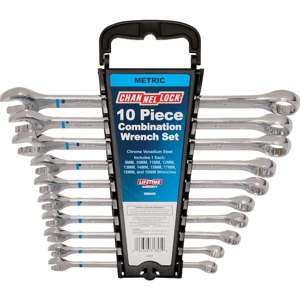 Channellock Metric 12-Point Combination Wrench Set 10-Piece - 309443