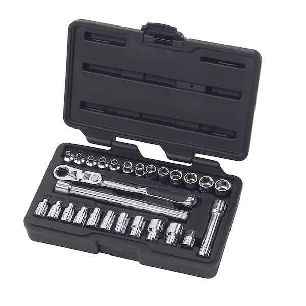 Gearwrench 27-Piece 1/4" Drive GearRatchet Pass-Thru Flex Head Ratchet Set - EHT891427