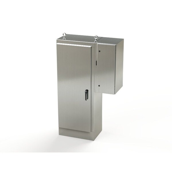 Saginaw Control & Engineering 304 Stainless Steel Electrical Enclosures, 72 in H, 18 in D, 27-1/2 in W, NEMA 3R, 4, 4X, 12, 13 - SCE-72XD2818SS