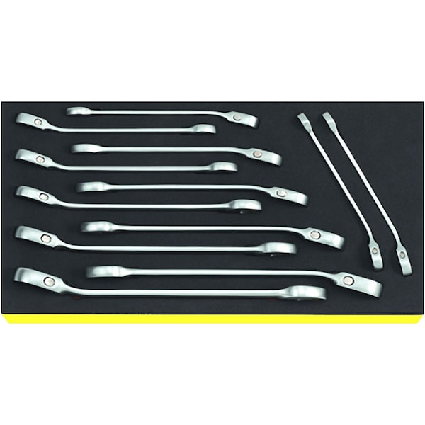 Stahlwille Tools Ratchet ring Wrenchs OPEN-RATCH i.TCS inlay No.TCS 17/12 1/3-tray12-pcs. - 96830649