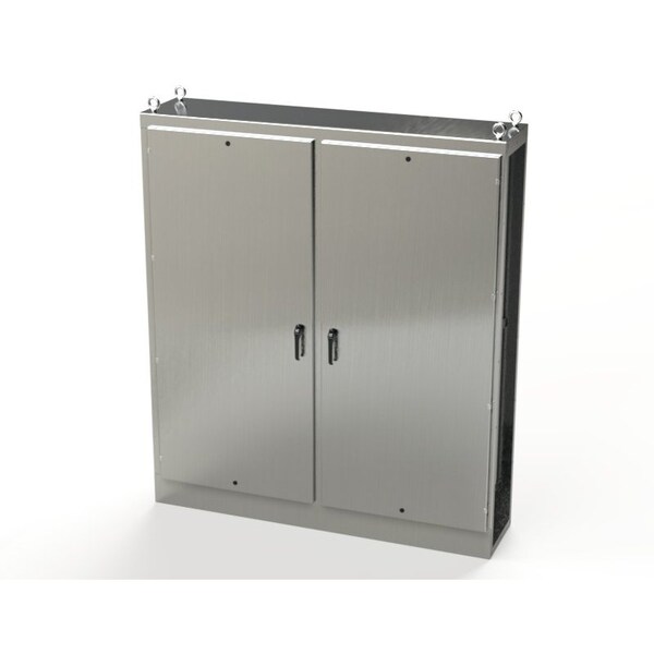 Saginaw Control & Engineering 304 Stainless Steel Electrical Enclosures, 90 in H, 18 in D, 78-3/4 in W, NEMA 3R, 4, 4X, 12, 13 - SCE-90XML2D18SS