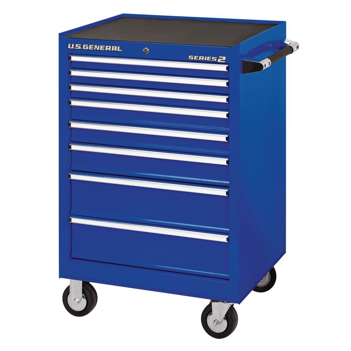 Gabinete de Rodillos de Banco Único de 26 pulgadas x 22 pulgadas del General de EE. UU., Azul - 64434