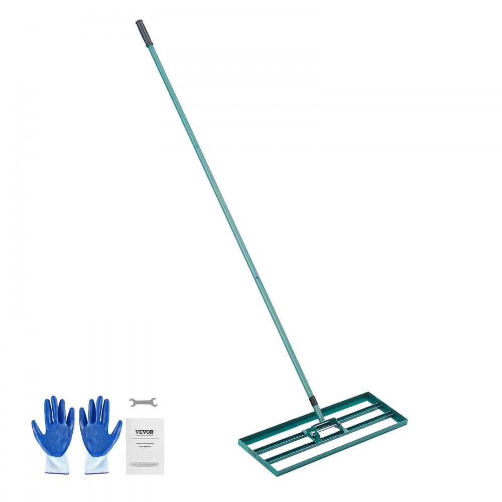 VEVOR Lawn Leveling Rake, 30"x10" Level Lawn Tool, Heavy-duty Lawn Leveler with 78" Steel Extended Handle, Yard Leveling Rake Suit for Garden, Golf Lawn, Farm - CPPZP1030000Q4VM8V0
