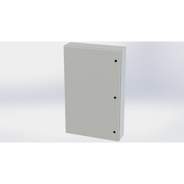 Saginaw Control & Engineering Carbon Steel Electrical Enclosures, 48 in H, 8 in D, 30 in W, NEMA 3R, 4, 12, 13, Hinged - SCE-48EL3008LPLG