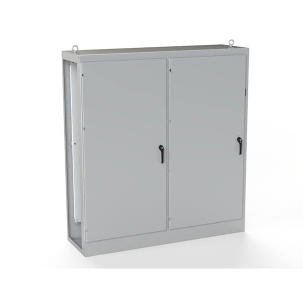 Saginaw Control & Engineering Carbon Steel Electrical Enclosures, 84 in H, 24 in D, 77-3/4 in W, NEMA 3R, 12, 13, Hinged - SCE-MOD84X7824G