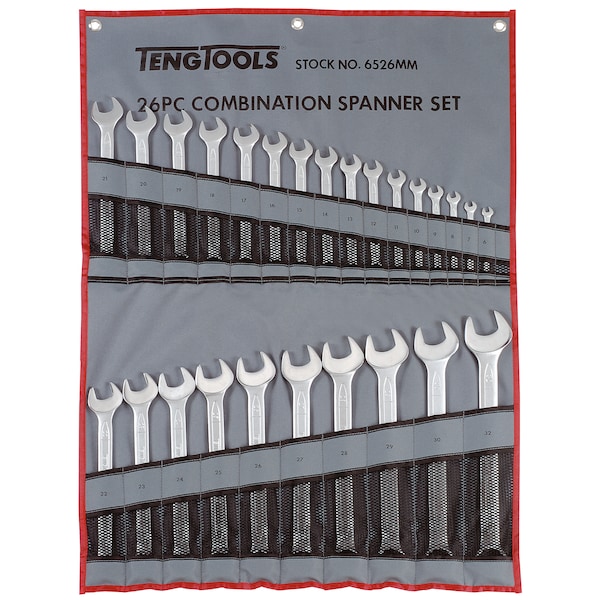 Teng Tools 6526MM - 26 Piece Metric Combination Spanner Set 6-32mm - 6526MM