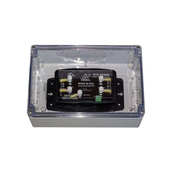 Ditek Polycarbonate Electrical Enclosures, 6-1/4 in H, 3.63 in D, 9-1/2 in W, NEMA 4X - DTK-TSS4D