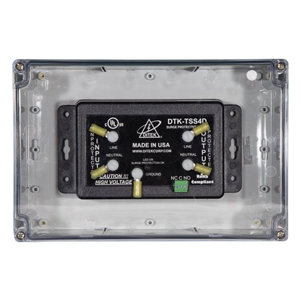Ditek Polycarbonate Electrical Enclosures, 6-1/4 in H, 3.63 in D, 9-1/2 in W, NEMA 4X - DTK-TSS4D