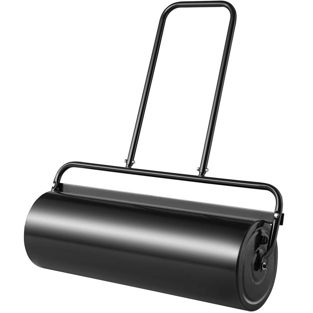 VEVOR Lawn Roller, 17 Gallon Sand/Water Filled Yard Roller, Steel Sod Roller with Easy-turn Plug and U-Shaped Ergonomic Handle for Convenient Push and Pull, for Lawn, Garden, Farm, Park, Black - TSCPGL17JL36QEQZ0V0