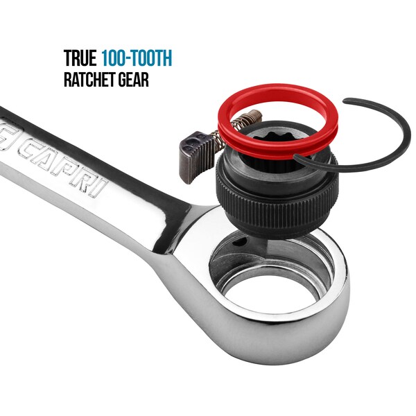 Capri Tools 100-Tooth 7/16 in Ratcheting Combination Wrench - CP11604
