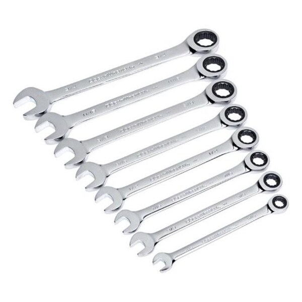 Gearwrench Gearwrench 44001 SAE Ratcheting Flex Head Combination Wrench  8 Piece - 6102495