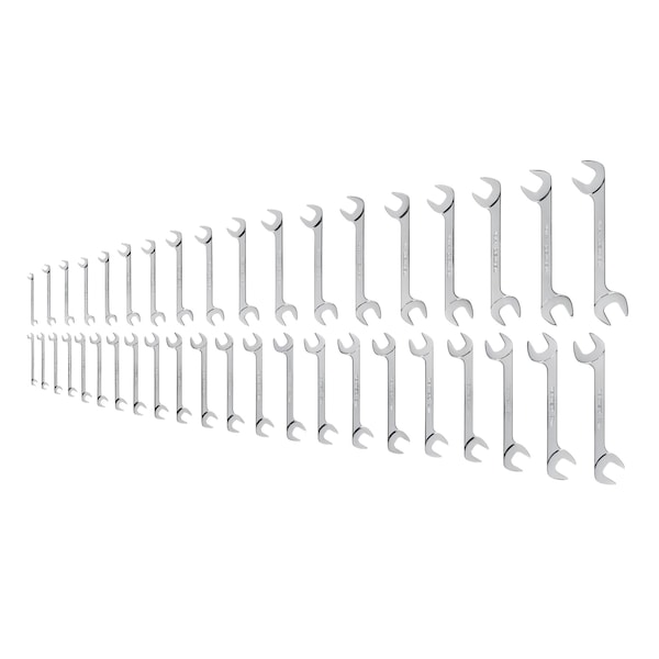 Tekton Angle Head Open End Wrench Set, 41-Piece (1/4 - 1-1/4 in., 6 - 32 mm) - WAE90303