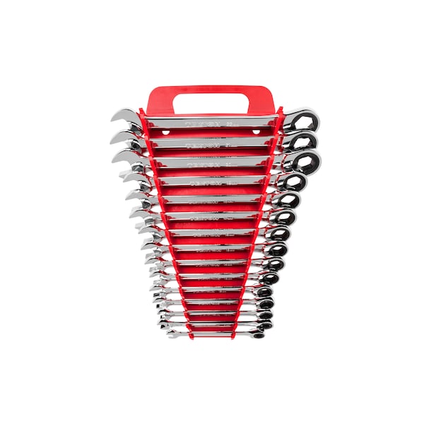 Tekton Ratcheting Combination Wrench Set, 15-Piece (8-22mm) - Holder - WRN53171