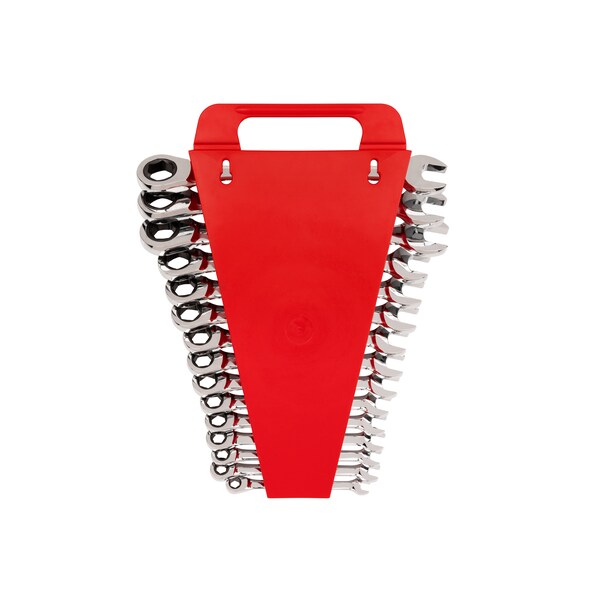 Tekton Ratcheting Combination Wrench Set, 15-Piece (8-22mm) - Holder - WRN53171
