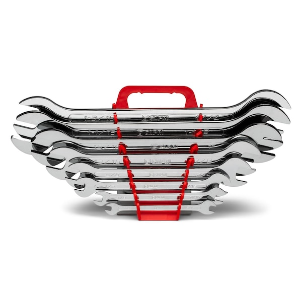 Capri Tools Super-Thin Open End Wrench Set, SAE, 1/4 to 1-1/4 in., 8-Piece - CP11850-8SRK