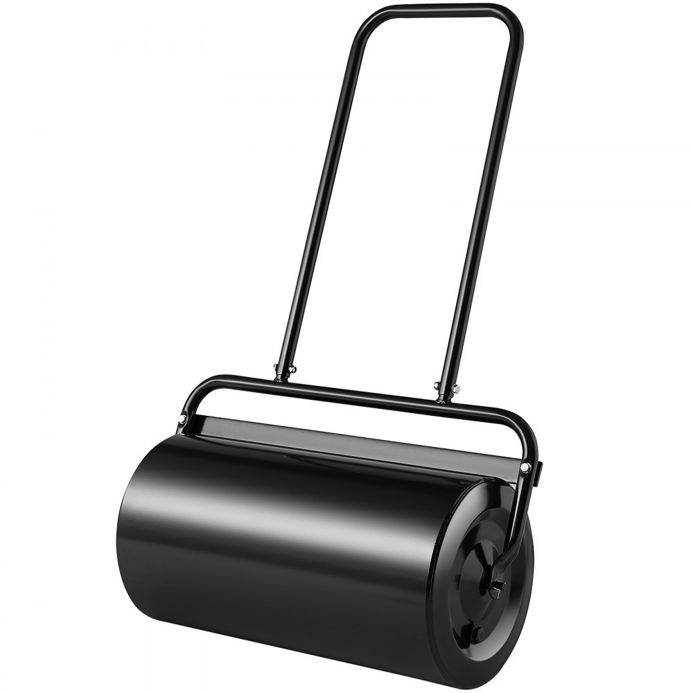 VEVOR Lawn Roller, 13 Gallon Sand/Water Filled Yard Roller, Steel Sod Roller with Easy-turn Plug and U-Shaped Ergonomic Handle for Convenient Push and Pull, for Lawn, Garden, Farm, Park, Black - TSCPGL13JL24TUFI8V0