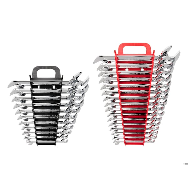 Tekton Angle Head Open End Wrench Set with Holder, 27-Piece (3/8 - 1 in., 10 - 27 mm) - WAE91302