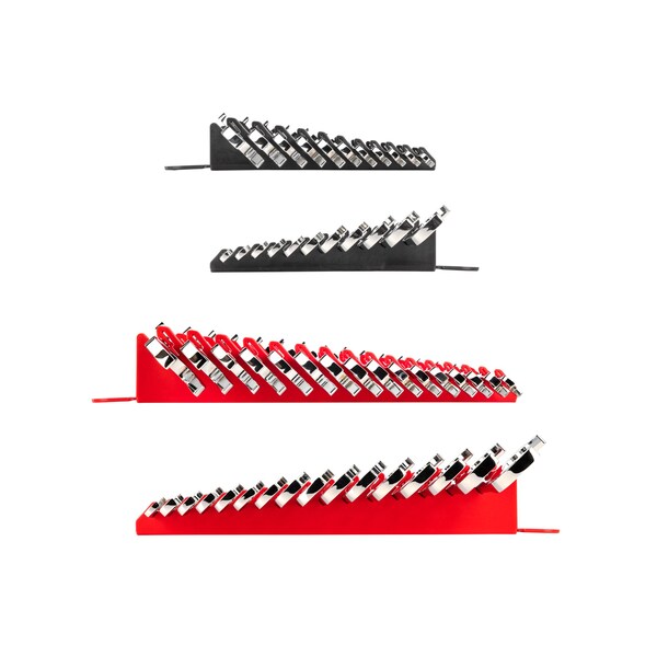 Tekton Angle Head Open End Wrench Set with Holder, 27-Piece (3/8 - 1 in., 10 - 27 mm) - WAE91302