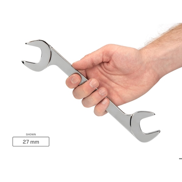 Tekton Angle Head Open End Wrench Set, 27-Piece (3/8 - 1 in., 10 - 27 mm) - WAE90302