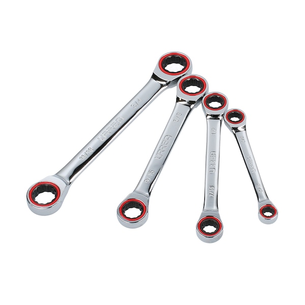 Urrea 12-Point Box-end Ratcheting Wrenches Set of 4 pieces (inches). - 11M4
