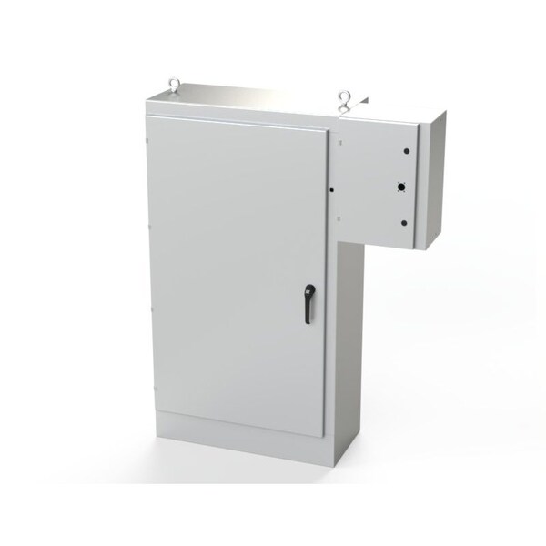 Saginaw Control & Engineering Carbon Steel Electrical Enclosures, 72 in H, 18 in D, 39-1/2 in W, NEMA 3R, 4, 12, 13, Hinged - SCE-72XR4018G