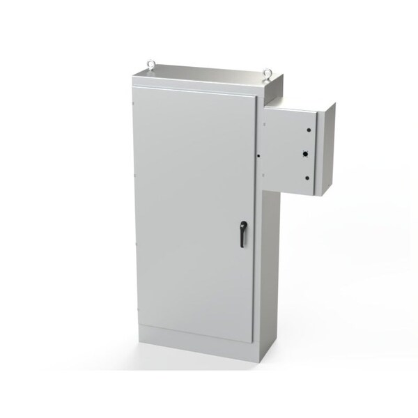 Saginaw Control & Engineering Carbon Steel Electrical Enclosures, 84 in H, 18 in D, 39-1/2 in W, NEMA 3R, 4, 12, 13, Hinged - SCE-84XR4018G