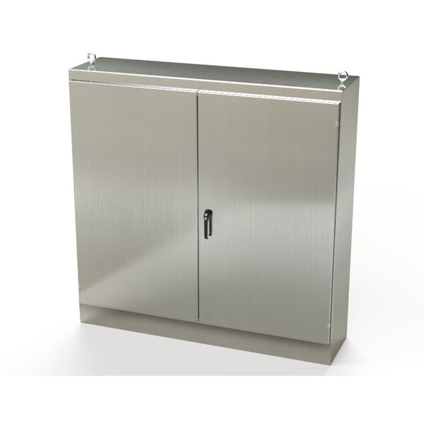 Saginaw Control & Engineering 304 Stainless Steel Electrical Enclosures, 72 in H, 18 in D, 72 in W, NEMA 3R, 12, 13, Hinged - SCE-727218SSFSD