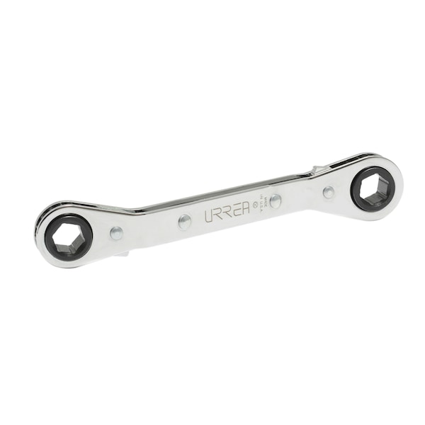 Urrea 12-Pt and 6 pt offset ratcheting box-end wrench, 16X18Mm opening size. - 1186M