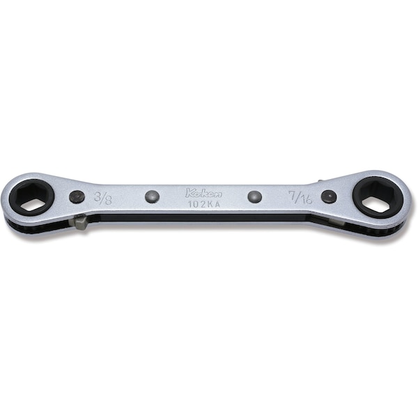 Ko-Ken Ratcheting Ring Wrench 3/8x7/16 6 Point 141mm, Reversible - 102KA-3/8X7/16