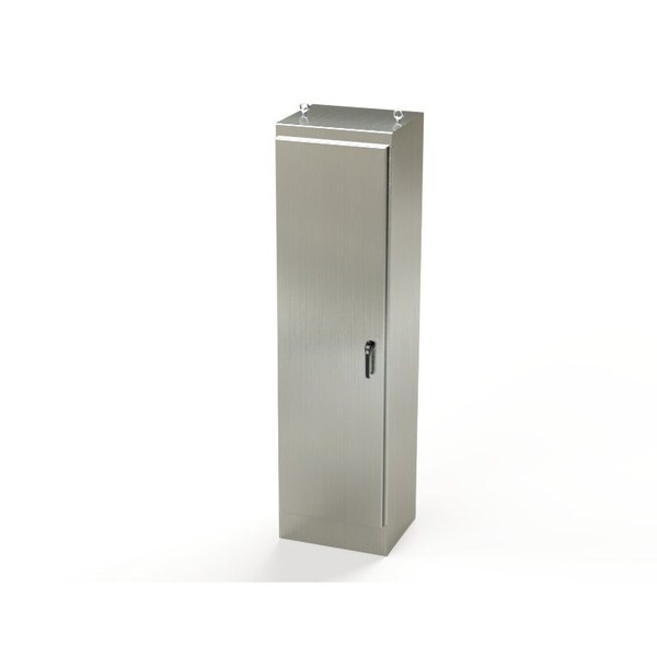 Saginaw Control & Engineering 316 Stainless Steel Electrical Enclosures, 90 in H, 20 in D, 24 in W, NEMA 3R, 4, 4X, 12, 13 - SCE-90EL2420SS6FS