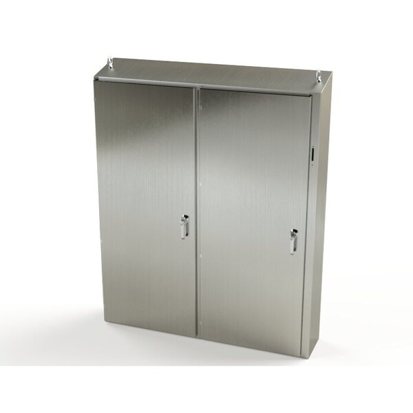 Saginaw Control & Engineering 304 Stainless Steel Electrical Enclosures, 72 in H, 12 in D, 61 in W, NEMA 3R, 4, 4X, 12, 13 - SCE-72XEL6112SSST